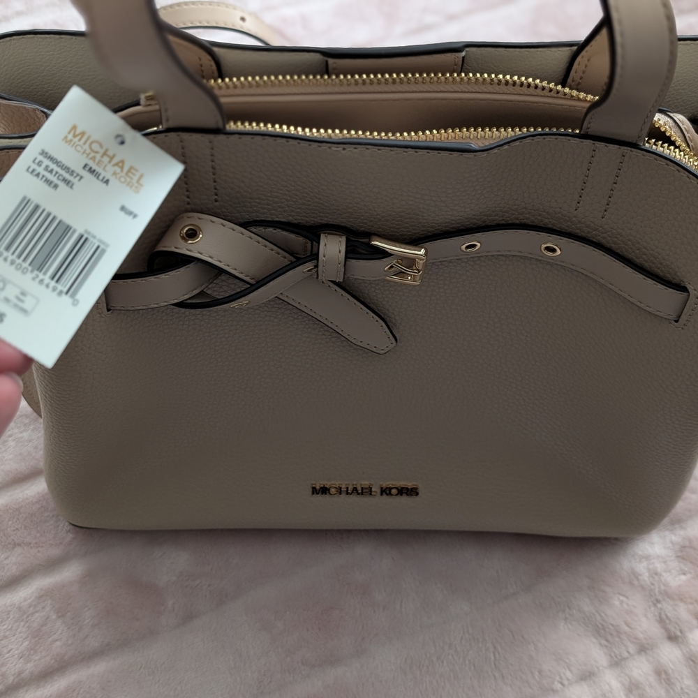Michael Kors Buff Leather Satchel Purse New With Tags